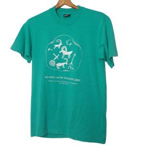 Vintage Red Rock Canyon Recreation Lands Nevada Single Stitch Men M T Shirt USA